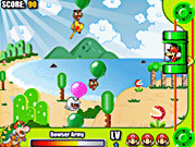 Марио стреляет шары